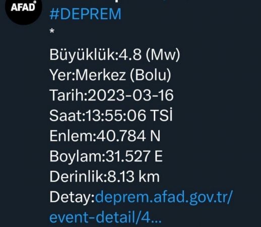 Bolu’daki deprem İstanbul'da da hissedildi Bolu’daki deprem İstanbul'da da hissedildi