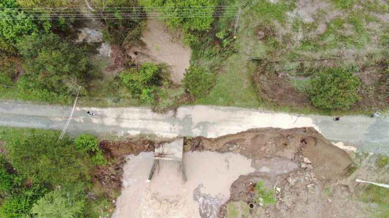 Kastamonu’da sel yüzünden yol çöktü, tarım arazileri sular altında kaldı
