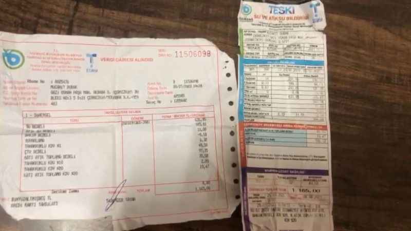 Emekli vatandaşa 20 günde bin 165 TL su faturası geldi Emekli vatandaşa 20 günde bin 165 TL su faturası geldi