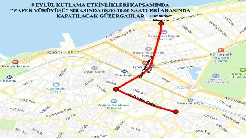 İzmir’de bazı yollar geçici olarak trafiğe kapatılacak İzmir’de bazı yollar geçici olarak trafiğe kapatılacak