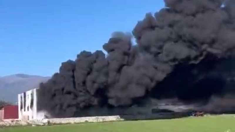 Hatay'da fabrika yangını Hatay'da fabrika yangını