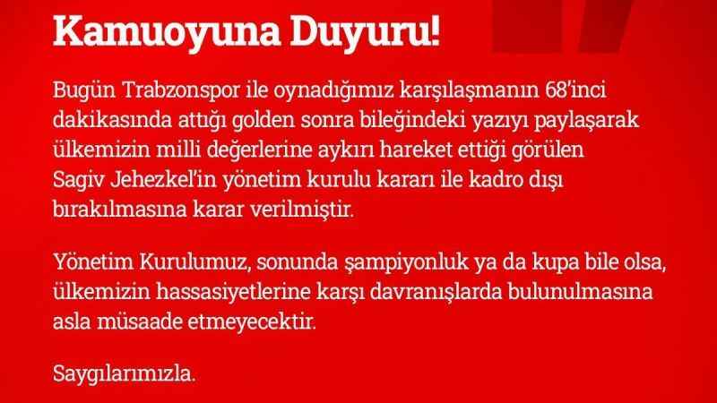 Yaptığı gol sevinci, kadro dışı bıraktırdı Yaptığı gol sevinci, kadro dışı bıraktırdı