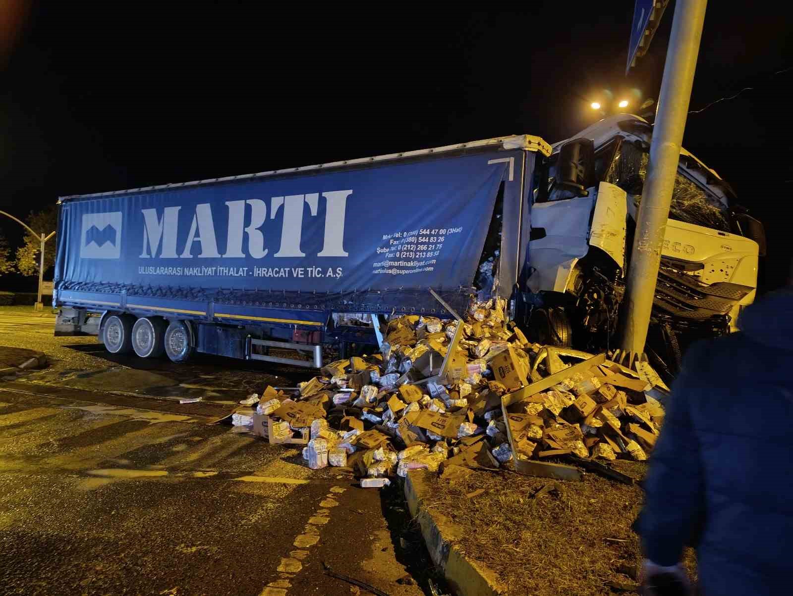 Ordu’da süt yüklü tır ve otomobil çarpıştı: 2 yaralı