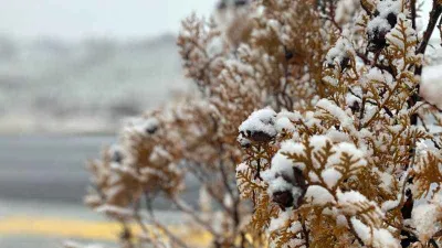 Kayseri’de cemre ile birlikte kar da düştü