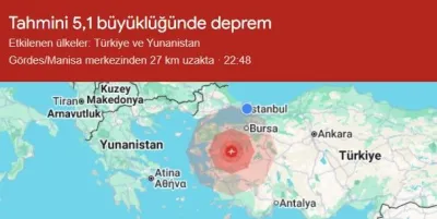 İstanbul'da hissedilen deprem meydana geldi