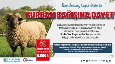 Silivri Belediyesi’nden kurban bağışı kampanyası